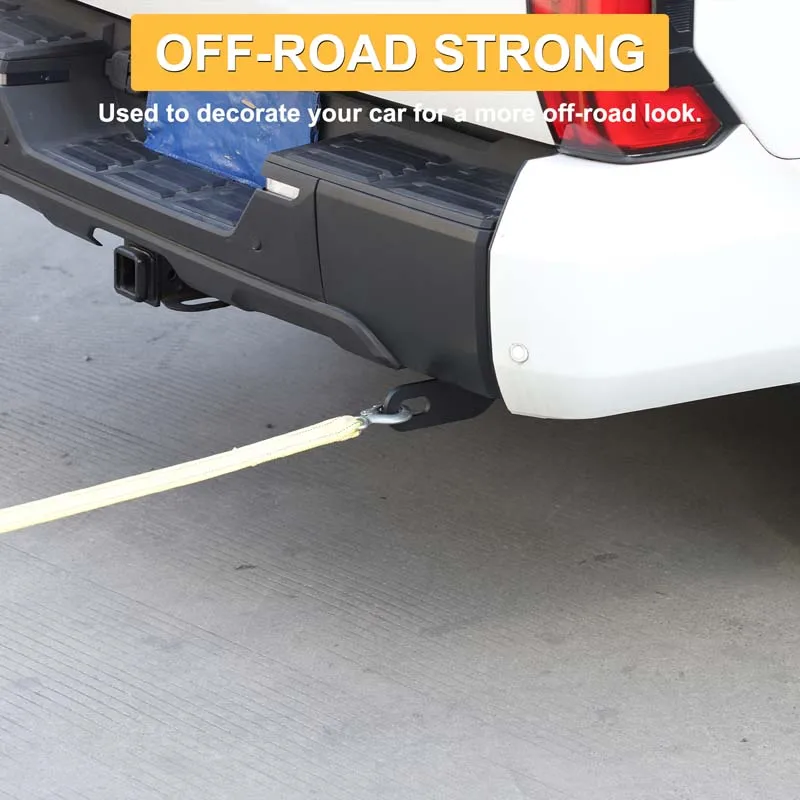 For Toyota Tundra 22-26 Carbon Steel Red Car Towing Bars Kit Rear Bumper Bar Towing Trailer Hook Trim Car Accessories