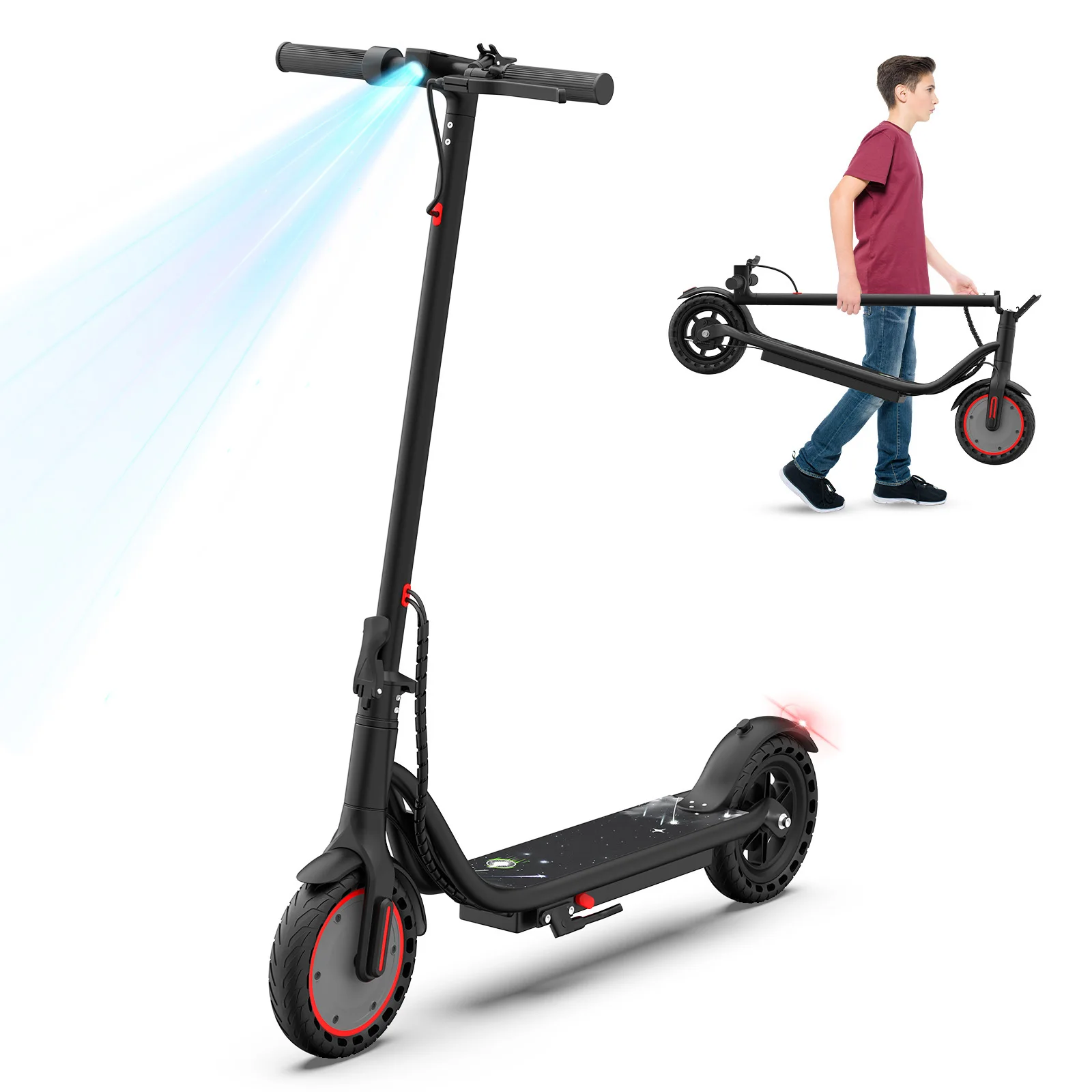 NIEUW Ontwerp AOVOPRO LP30/G67 Elektrische Scooter 350/1200W 5-60KM Max Bereik Opvouwbare Elektrische Step 8.5/10" Band Dubbele Rem - afbeelding 2