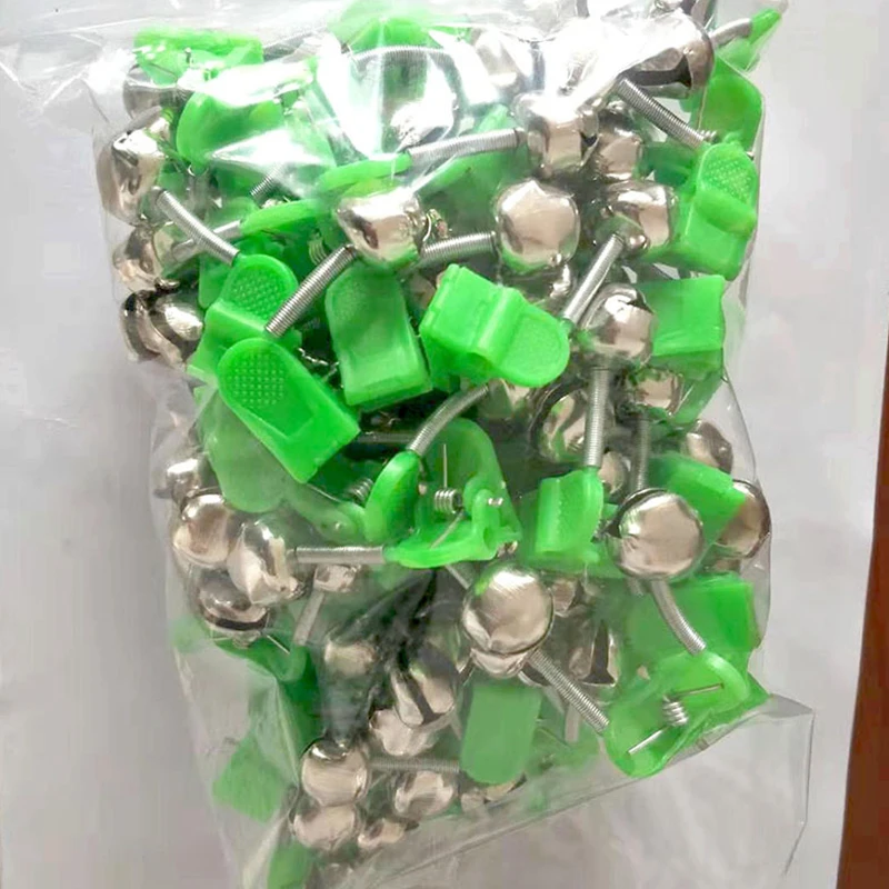 

10 Pcs Fishing Accessories Plastic Clip Snap Fish Bells Fishing Rods Special Double Ring Fishing Alarm Bells