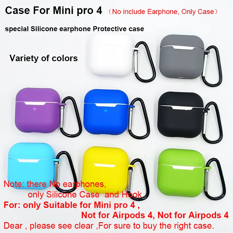 حافظة لسماعات TWS Mini Pro 4 سماعات بلوتوث حافظة سيليكون لسماعات Air Mini Pro 4 حافظة ملحقات Air Mini Pro4