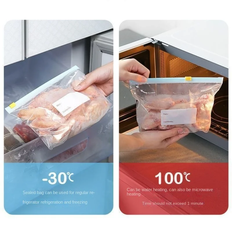 Cling Film Plastic Ziploc Bags Food Cling Bags Refrigerator Freezer Bags Fruit Bean Cling Bags Food Cling Seal Reusable