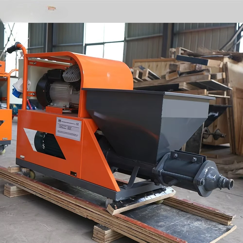 Compact Mortar Spraying Machine Wall Plaster Stucco with Mixer for Interior Wall Floor Ceiling Roofs and Surfaces