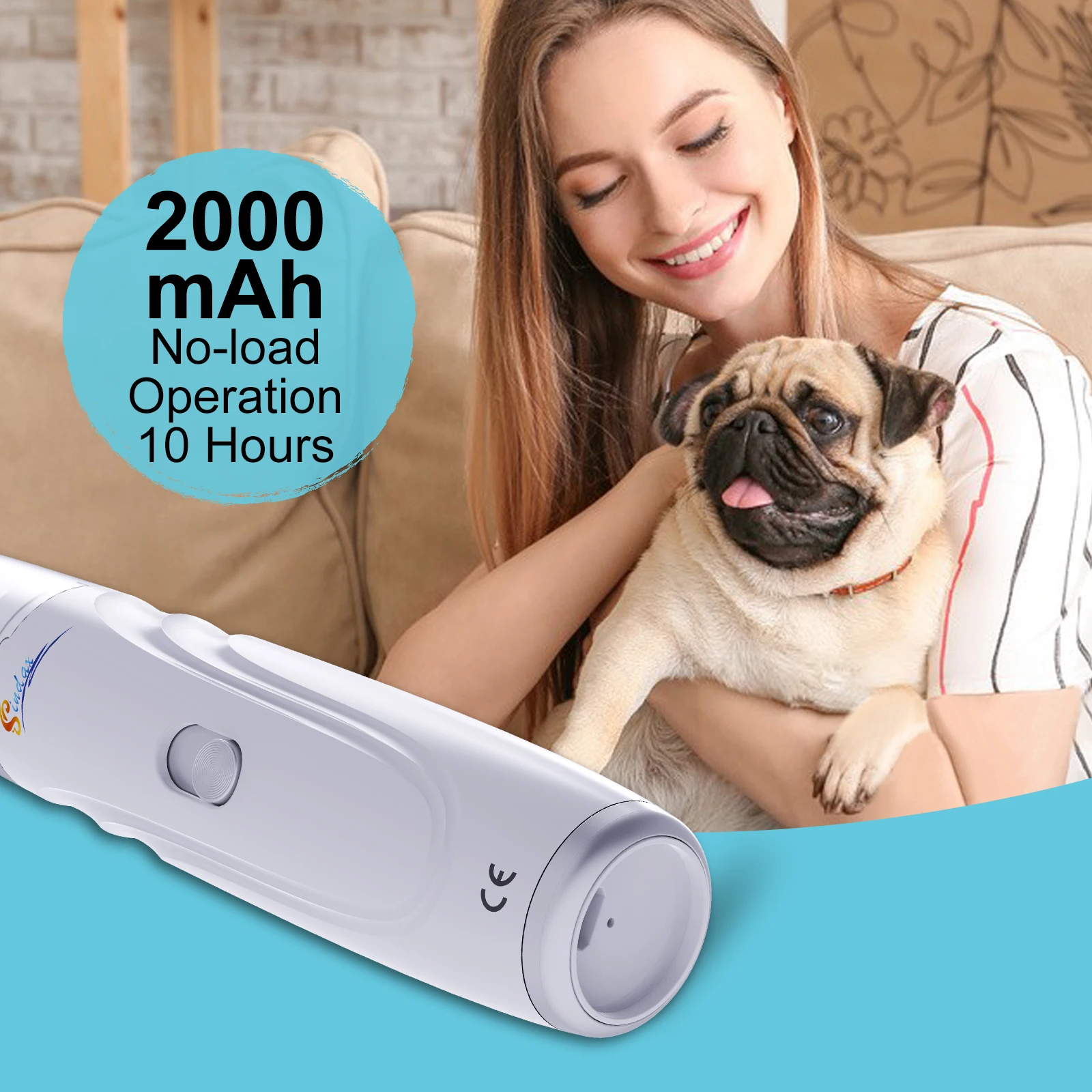 Dog Nail Grinder USB Rechargeable Electric Pet Paws Clipper & Trimmer Painless Paws Grooming Quiet 2-Speed Dog Nail File image 5