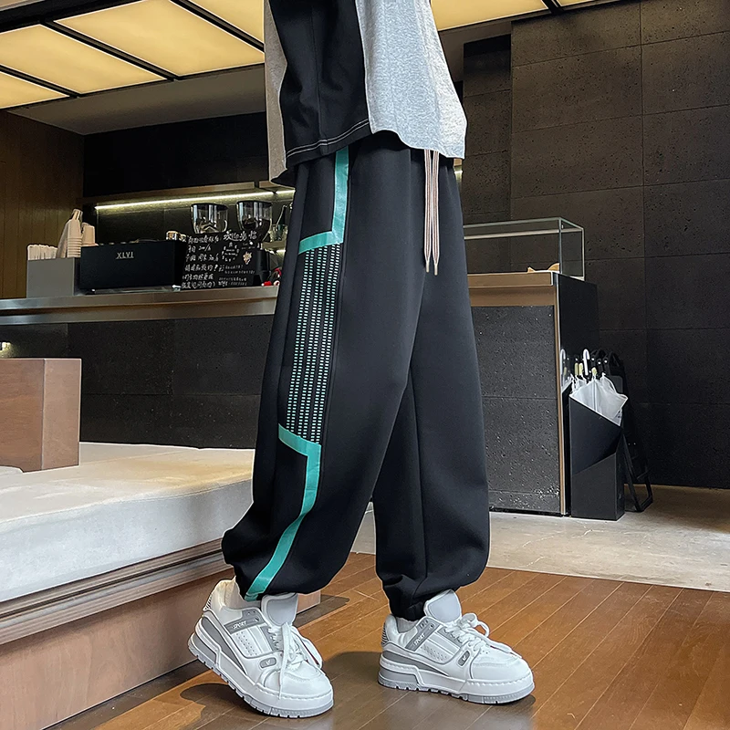 

Мужские прямые брюки для всесезонных тренировок на открытом воздухе: ветрозащитные, дышащие, свободного кроя, удобные и модные