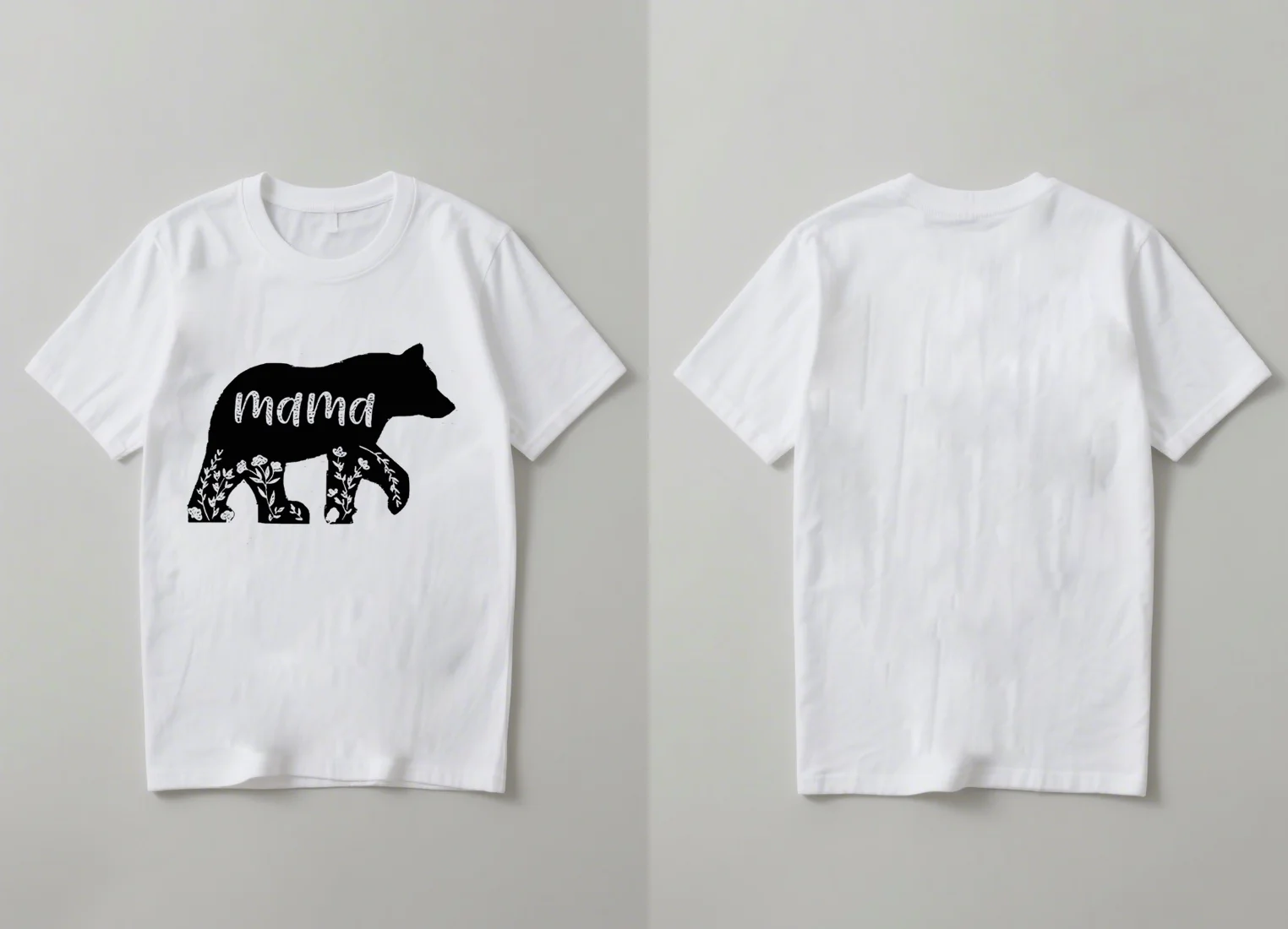 เสื้อยืดแขนสั้นพิมพ์ลายใหม่ปี 2025 ลายกราฟิกแม่หมี เหมาะสำหรับทั้งชายและหญิง