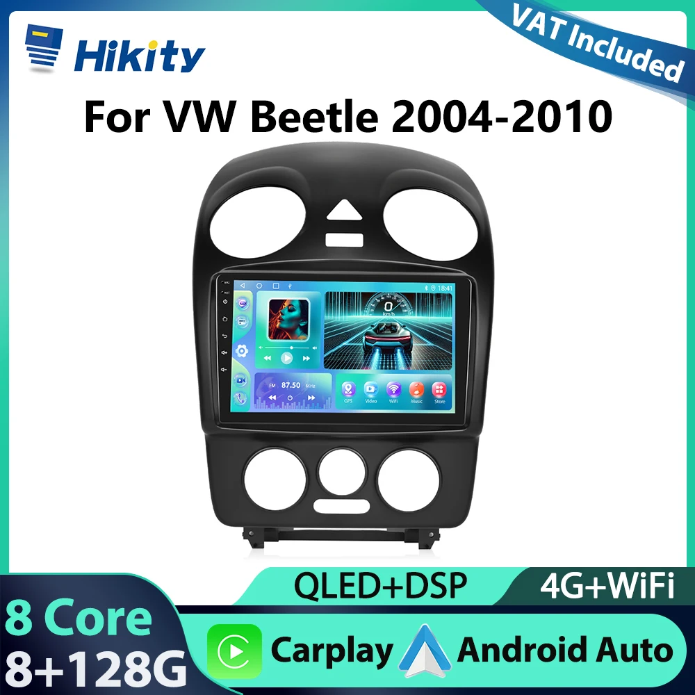 Hikity 8 128g 2din Autoradio für volkvolkswagen käfer 2013-2016 Multimedia-Player 4g Carplay Android Auto 8Core DSP Car Audio