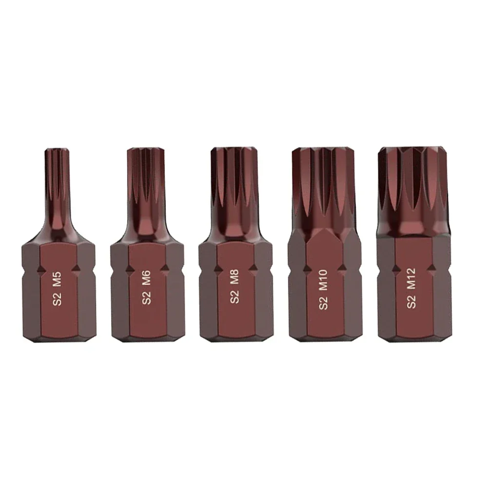 1/5pcs 30mm/75mm Screwdriver Bit Star Head M5 M6 M8 M10 10mm Hex Shank Magnetic For Electric Wrench Socket Bit