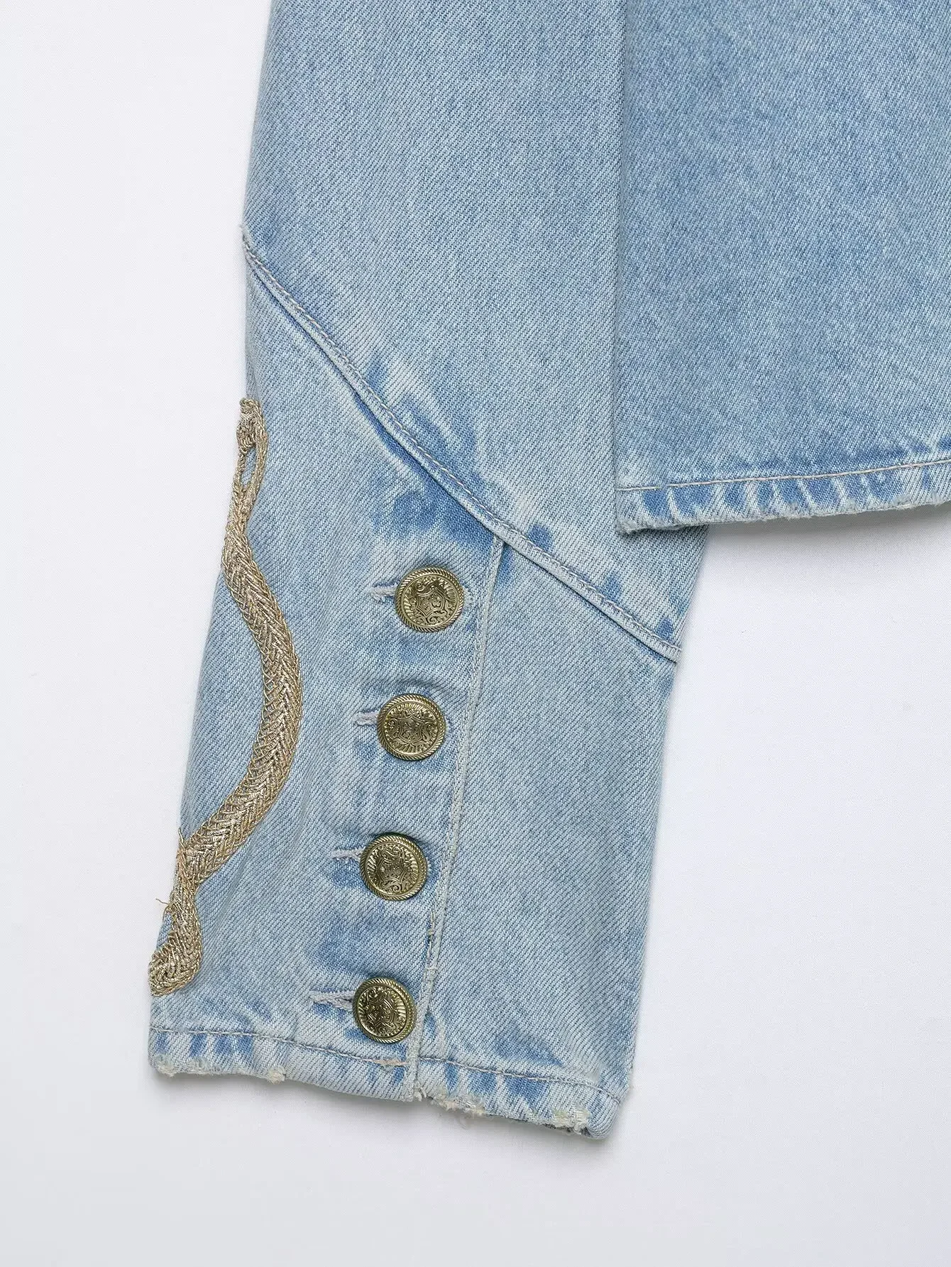 KONDALA Damen Elegante Schicke Jeansjacke Vintage Seilknöpfe Cowboy-Jacke Neu 2026 Frühherbst Trendige Street Boho Party-Jacke – Detail 11