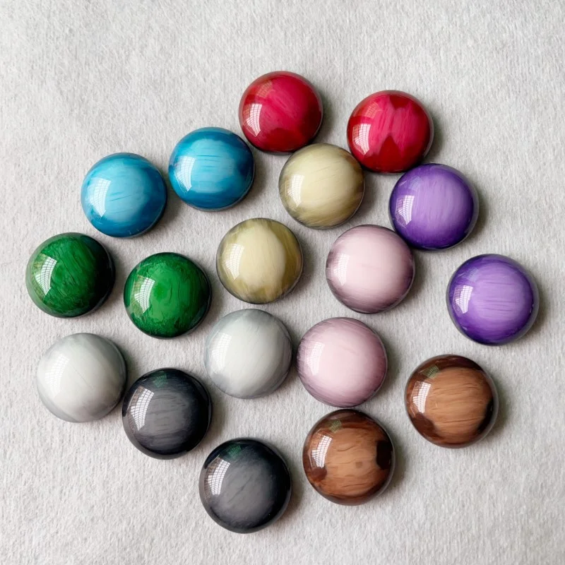 WFFNNKC 10-20Pcs Fashion Half Round Flatback Resin Patch Earrings Brooch Jewelry Mateial Accessories DIY Handmade Decor Supplies