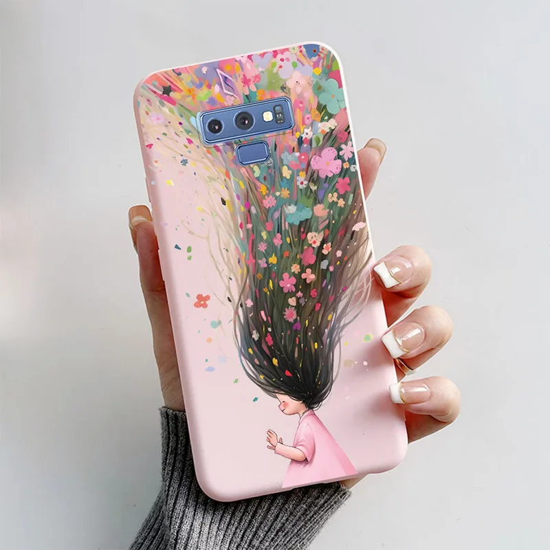 For Samsung Galaxy Note 9 Note 8 Phone Case Cute Butterfly Astronaut Pattern Soft Silicone Cover Funda For Samsung Note 8 9 Capa