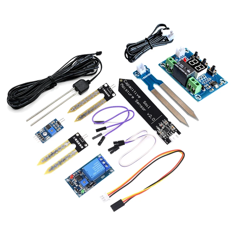 Capacitive Soil Moisture Sensor Module / Soil Humidity Digital Display Relay Control Module Automatic Watering For Arduino