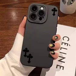 Autumn Vibes Cross Pattern Phone Case for IPhone 17 Air 16 15 14 13 12 11 Pro Max X XS XR 7 8 Plus SE Soft Shockproof Full Cover