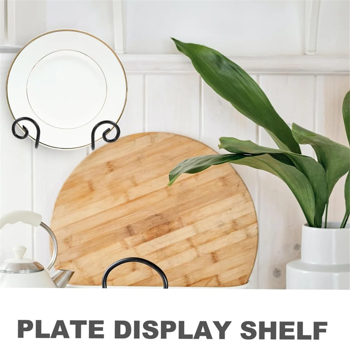 

2pcs Plate Display Stand Metal Frame Holders Storage Rack Photo Frame Brackets Desktop Easel Coasters Dish Display Stand