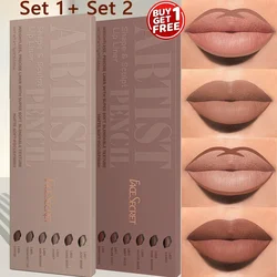 12Pcs/Set Nude Lip Liner Makeup Set - Natural and Long Lasting Waterproof Matte Lipliner Pen Lip Liner for Everyday Makeup