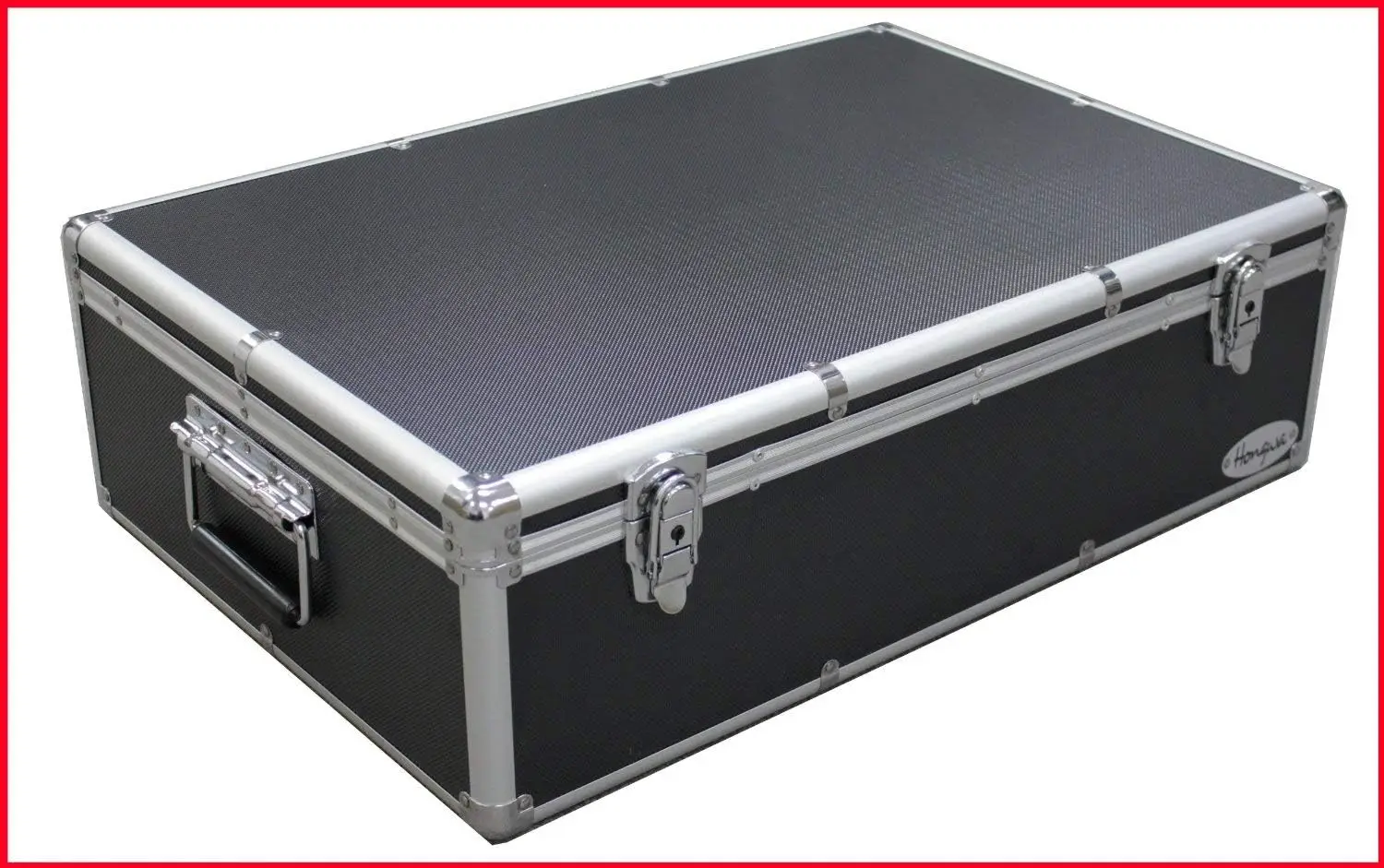 New Aluminum Like CD DVD Storage Case Holds 1000 Discs Black Box with Hanger Sleeves MegaDisc