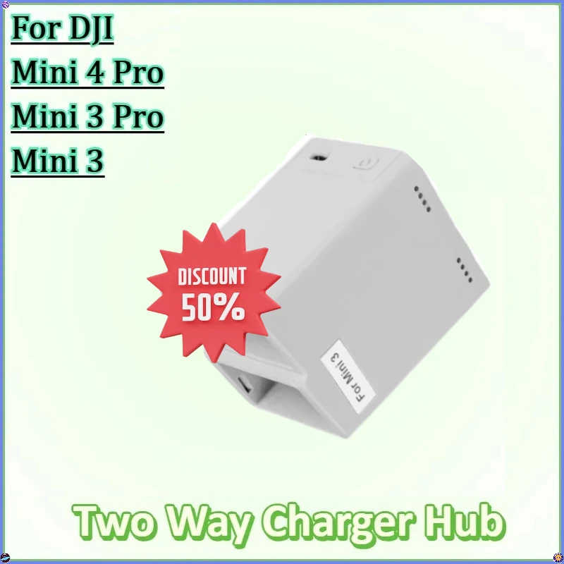 

New Two Way Charger Hub for DJI Mini 4 Pro/ Mini 3/Mini 3 Pro Battery Charging Manager Housekeeper Charging Bank Accessories