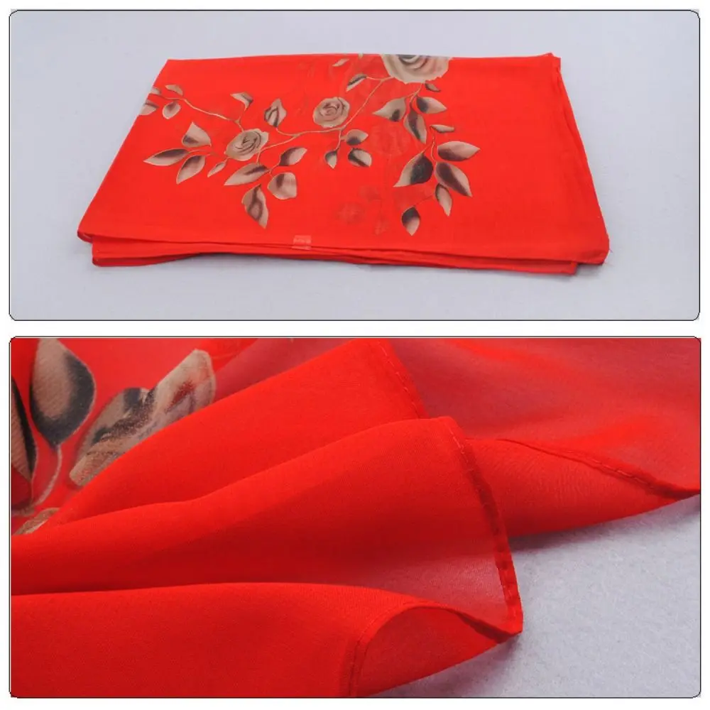 

Модный шифоновый шарф с розовым узором, роскошный дизайн, брендовые шарфы с принтом, весенне-летний шарф для женщин и девочек