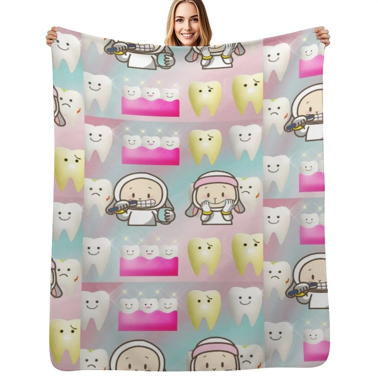 Brush your teeth and visit the dentist! Throw Blanket Baby Heavy Thin Blankets For Sofas Warm Blankets