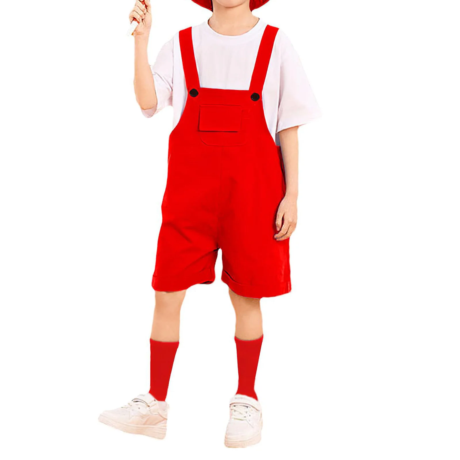 

Комплект из 3 предметов для малышей: футболка с коротким рукавом, комбинезон и носки для детского сада, выступлений в хоре, повседневной носки и занятий спортом