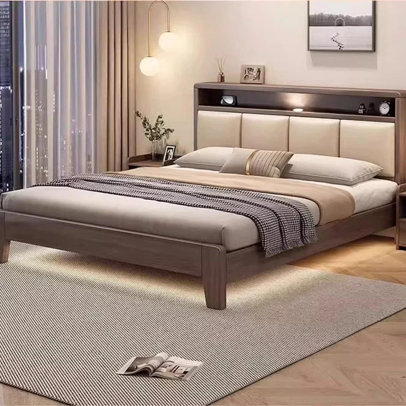 Wooden Beauty Bed Bedroom Double Storage Design Princess Bed Platform Sleeping Bedroom Letto Matrimoniale Lounge Suite Furniture