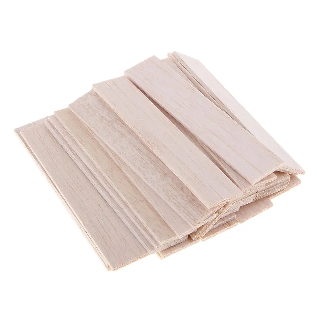 Balsa Wood Unfinished Hardwood Sticks Dowels DIY Model Woodcraft Strips