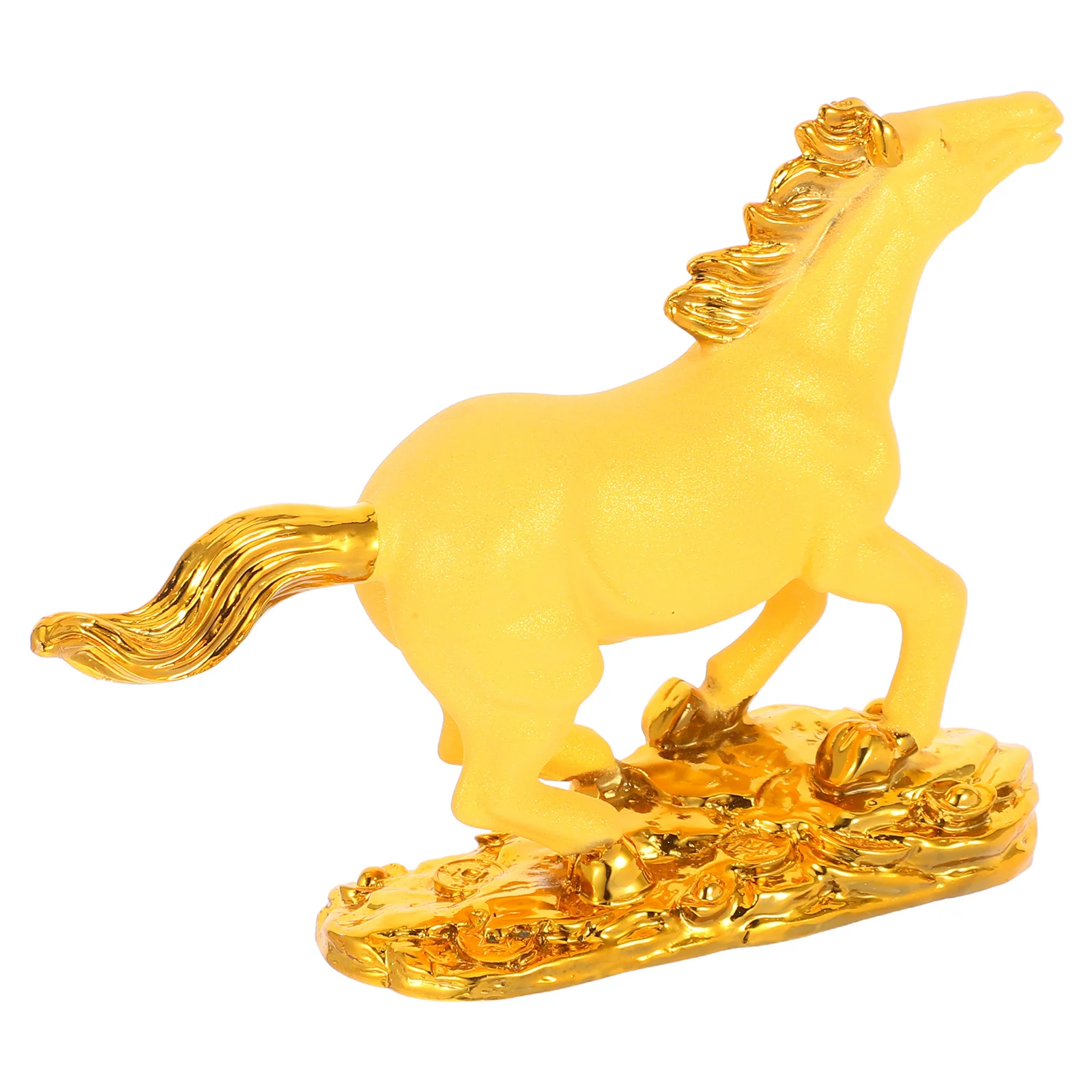 

Resin Horse Statue Golden Decorative Sculpture Classic Handcrafted Design for Home Office Bedroom Living Room Desk Decor