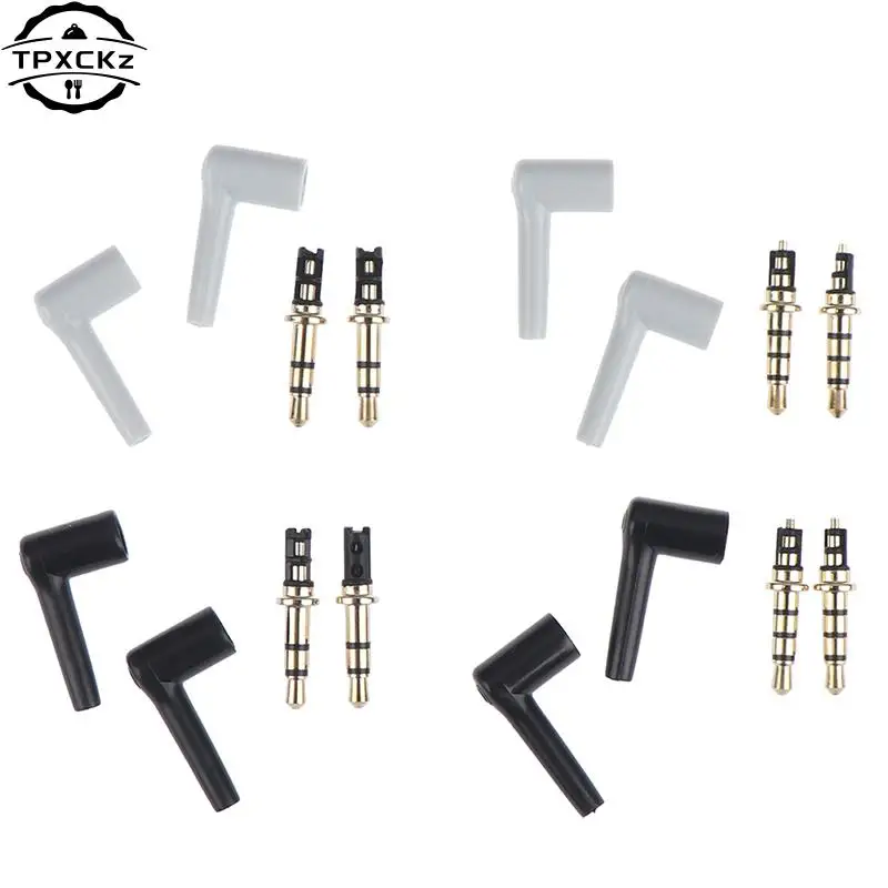 2pcs/lot New 90 Degrees 3.5mm Stereo Headset Plug Jack 3 4 Pole 3.5 Gold Plated