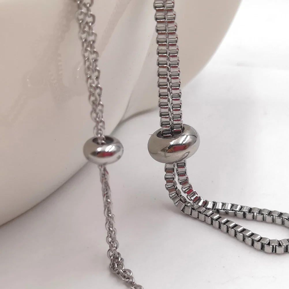 

20 Pcs Stainless Steel Positioning Buckle Spacer Beads Durable DIY Jewelry Making Vintage Bracelets Necklace Accessories