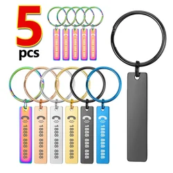 Anti-lost Keychain Small Chic Personalized Customized Key Chains for Car Name Men Women Gift  Key Chain Text on Both Sides