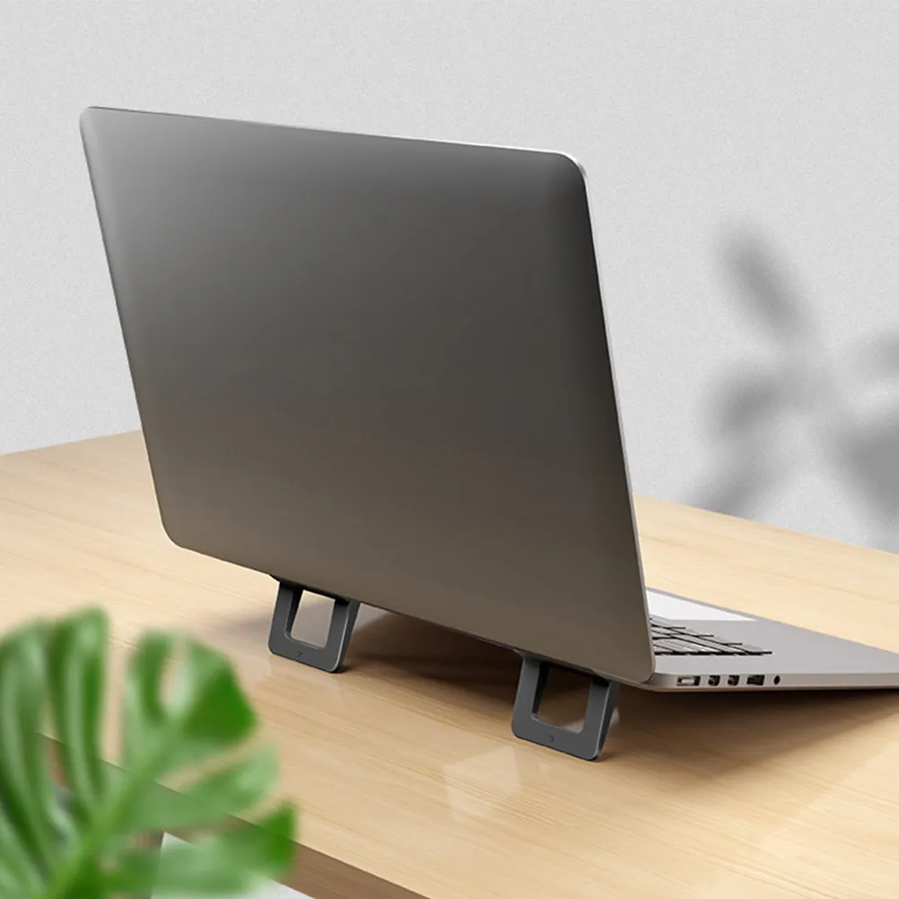 

1Pair Portable Laptop Stand Foldable Ergonomic Riser Pc Material Heavy-Duty 125Kg Capacity Anti-Slip Surface Neck Fatigue Relief