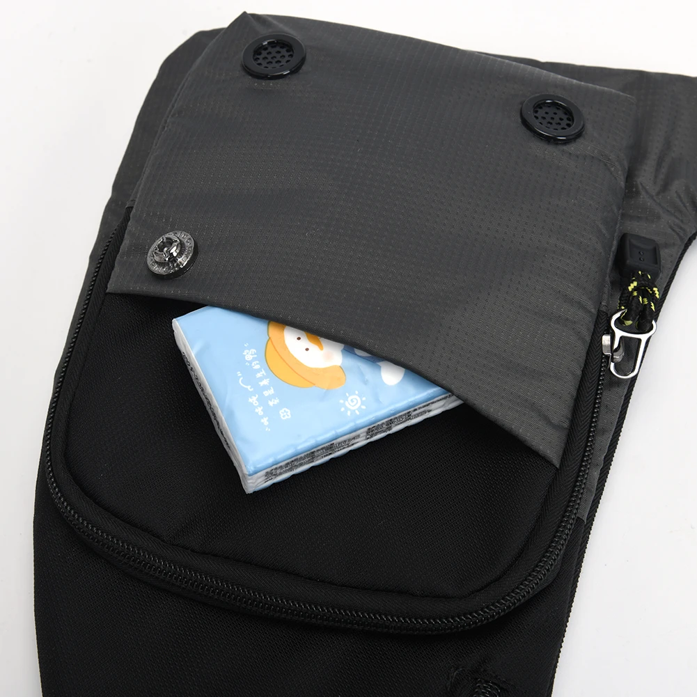 

Men Shoulder Bag Lightweight Nylon Fanny Pack Anti-theft Sling Daypack Waterproof Small Zip for Travel Hiking for Sports Cycling