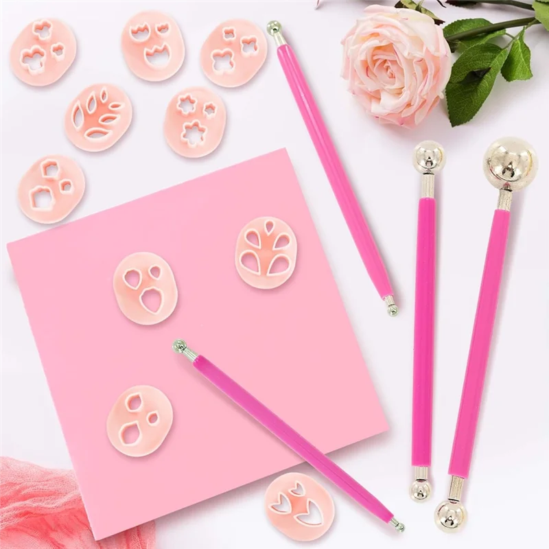 

Набор инструментов для полимерной глины A34R, 10 форм для режущих серег, инструменты для изготовления ювелирных изделий, включает резак для цветов и листьев