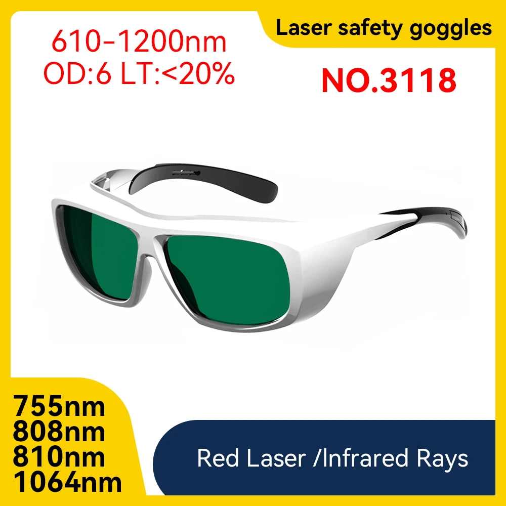 Laser protective glasses certified laser protection 1064nm safety glasses 610-1200nm OD6 LASER SAFETI GLASSES laser goggles