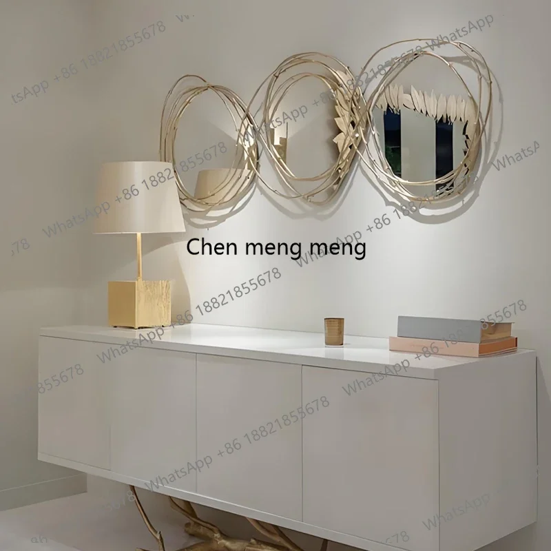 

Dressing table wall hanging vintage dressing mirror entrance makeup dressing mirror desktop decoration can be retro living room