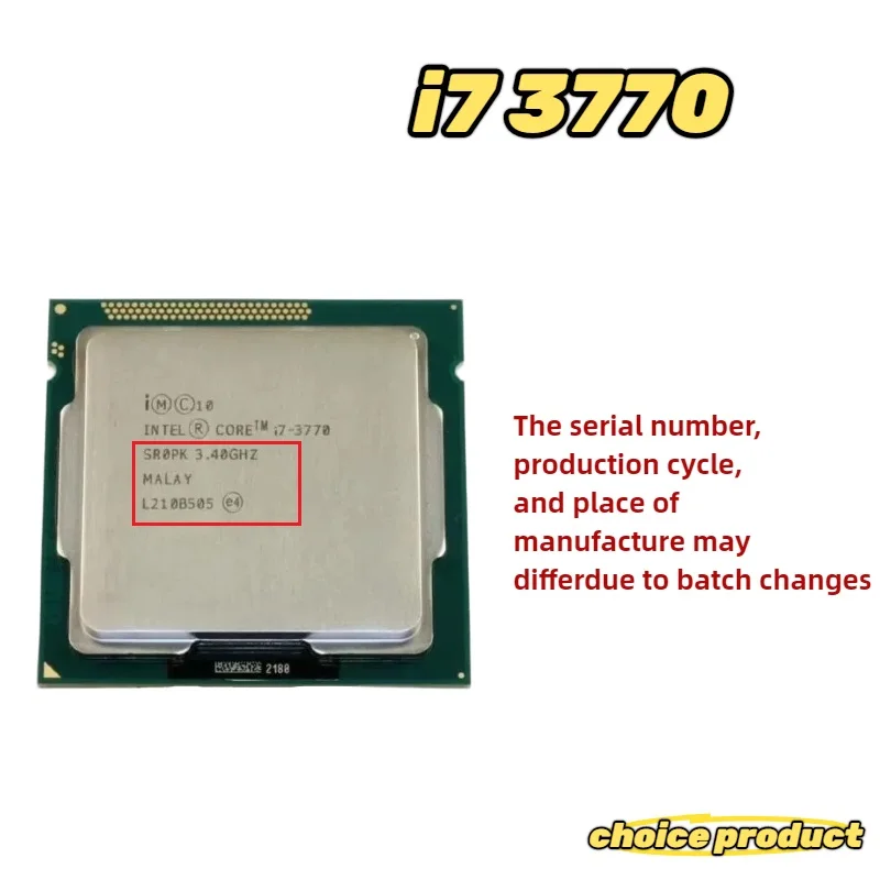 インテル Core CPU i7 3770 3.4GHz SR0PK クアッドコア LGA 1155 プロセッサー