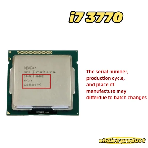 Imagen 2 del producto Procesador Intel Core CPU i7 3770 3,4 GHz SR0PK Quad-Core LGA 1155