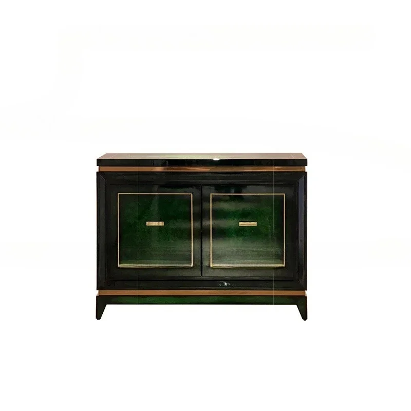 

Light luxury entrance cabinet, parquet emerald side cabinet, piano paint furniture