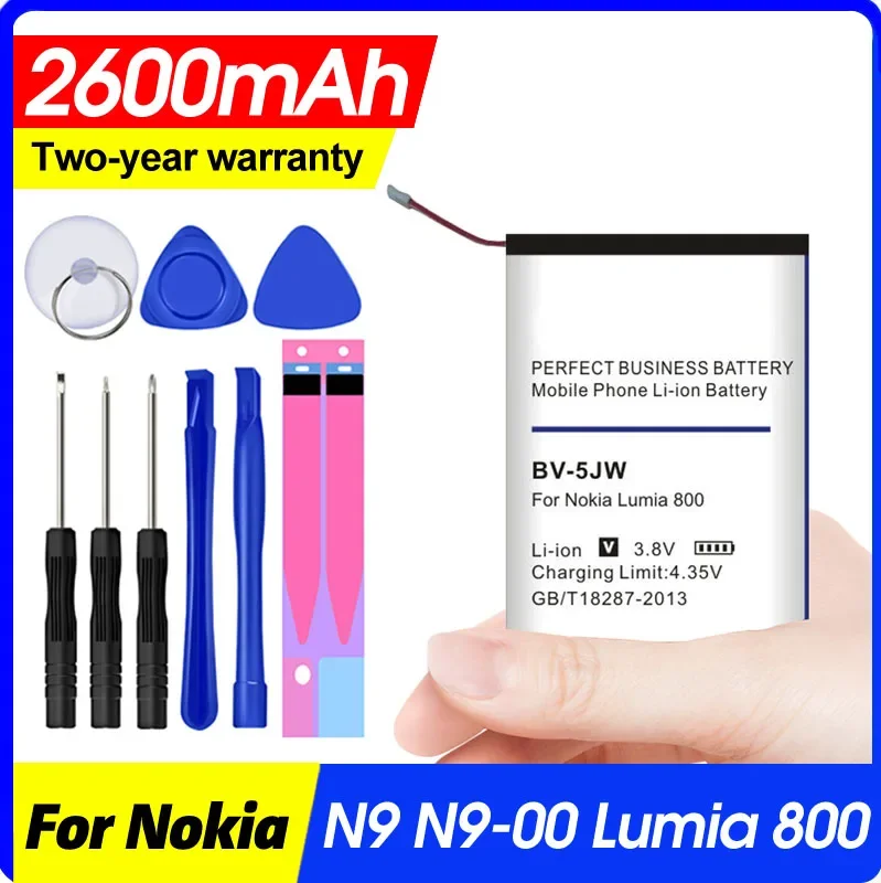 Phone Battery Bv-5jw Bl-5j Bl-5c Bl-5b for Nokia C2-01 N70 N72 C2-02 5070 Lumia 800 800c N9 N9-00 520 5230 Bv5jw Bateria