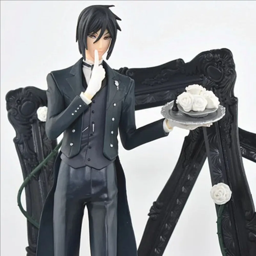 25 cm Sebastian Michaelis Black Butler Libro del circo Animazione Action Figure Modello in PVC Giocattoli Bambole Regalo