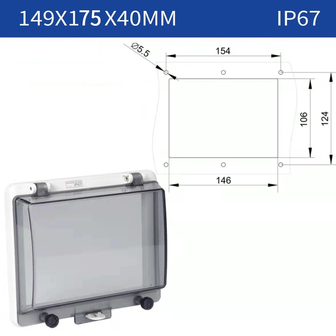 Stroomonderbreker Transparante Waterdichte Doos Venster Verdeelkast Beschermen Venster Cover Monitor Observatie Raam Schakelaar Ip67