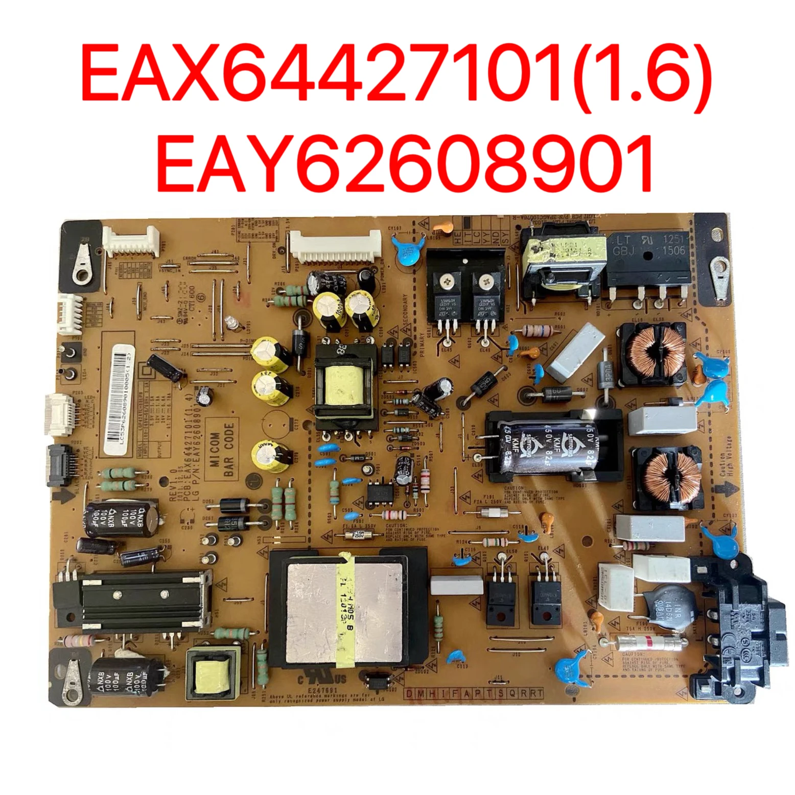 

Оригинальный блок питания/плата LED EAX64427101(1.6) EAY62608901 GP4247L-12LPB REV 2.0 для 42LM5800-UC 42LM6200-UE 42LS5700-UA