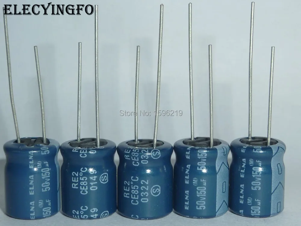 150uF 50V150UF ELNA RE2 시리즈 오디오 캐패시터, 10x12.5mm, 50 V150uF, 20 개