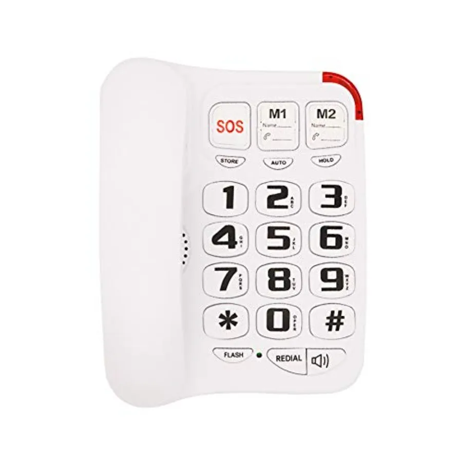 Big Button Phone for Elderly Home Corded for Seniors Landline with Picture Care Assist for Seniors Amplified for Hearing Impair