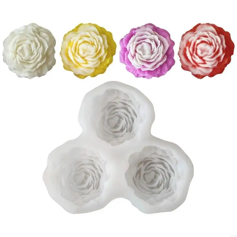 Epoxy Resin Molds Handmade Molds Peony Flower Silicone Making Moulds Silicone Ornament Molds for Candle Y08E