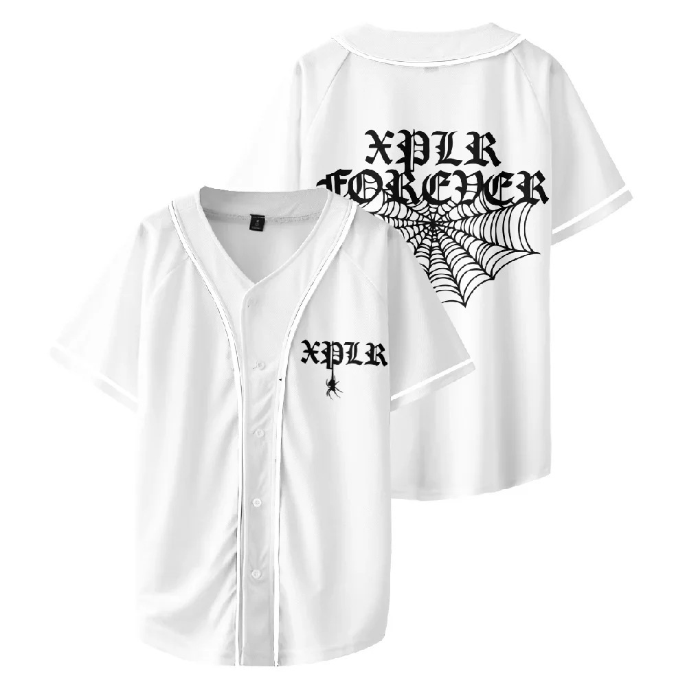 

XPLR spider Baseball Jersey Merch Men/Women Casual Streetwear Thin button Baseball uniform Oil Slick Baseball Jersey