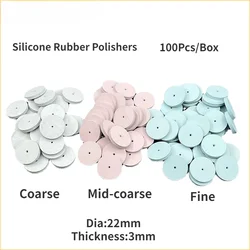 100Pcs/set Dental Polishing Wheels Burs Silicone Rubber Polishers For Dental Lab Materials