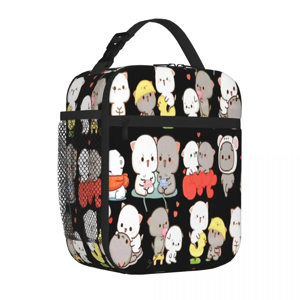 Hot Sale Peach And Goma Flannel Fleece Rugged Bento Bag Yard Party School Lunch Bag