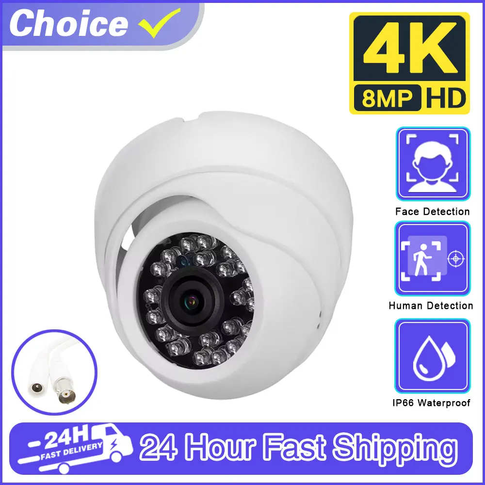 

4K 8MP 5MP AHD Camera H.265 Indoor Security Waterproof Night Vision Real-time Video CCTV Surveillance Dome Camera XMEye Pro APP