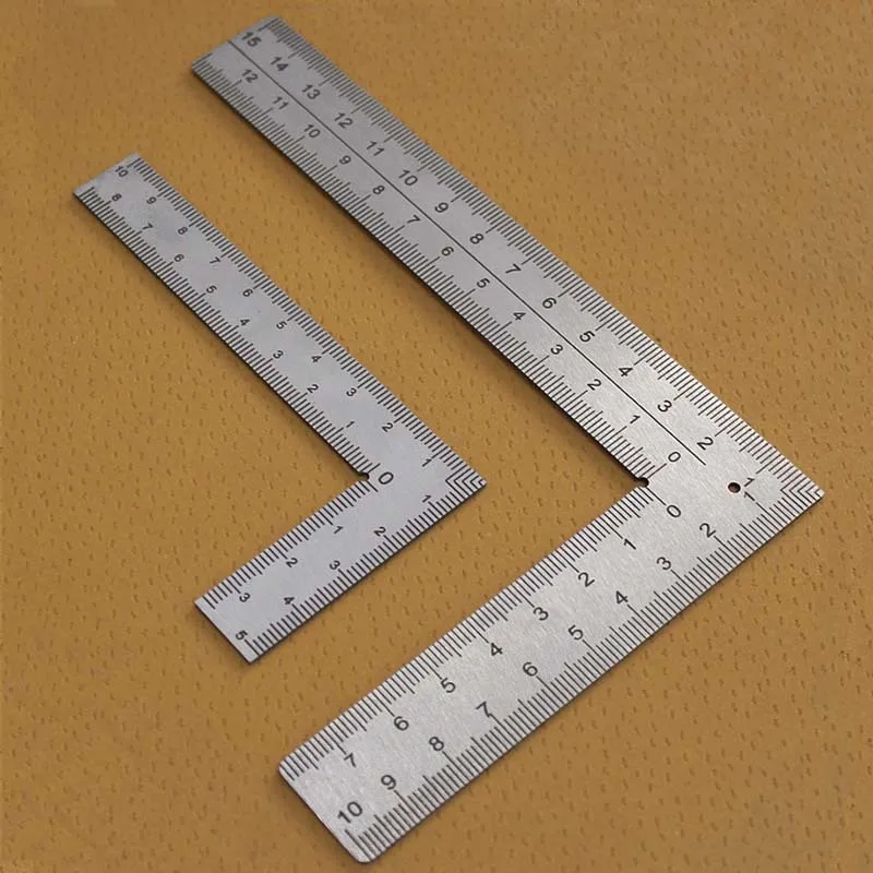 T Tulead Mini L Shaped Ruler Measuring Tool Carpenter Square Stainless Steel Woodworking Square Ruler