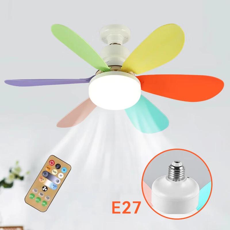 

Smart Control Fan Light with LED Bulb Replacement and Remote Control for Bedroom and Living Room 6 Leaves